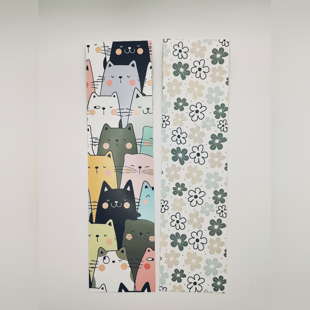 Cat & Flower Bookmark Set - Picture 1 of 3